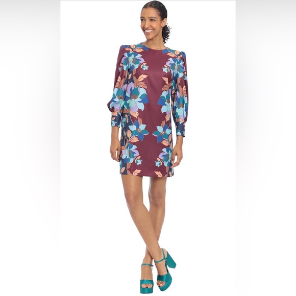 Donna Morgan Dresses & Skirts - Donna Morgan Floral Long Blouson Sleeve Sheath Dress New with tags